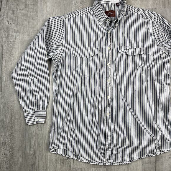 LUCCHESE Classics Men's 17-35 Vintage Stripped Long-Sleeve Button-Down Shirt X - Picture 2 of 10